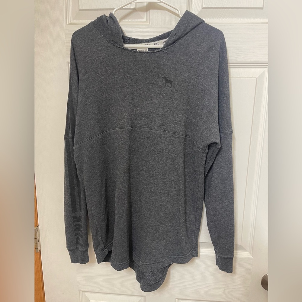 Victoria secret pink- grey lightweight hoodie small
